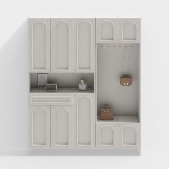 Urban Entryway Cabinet 3D model for Modern Spaces