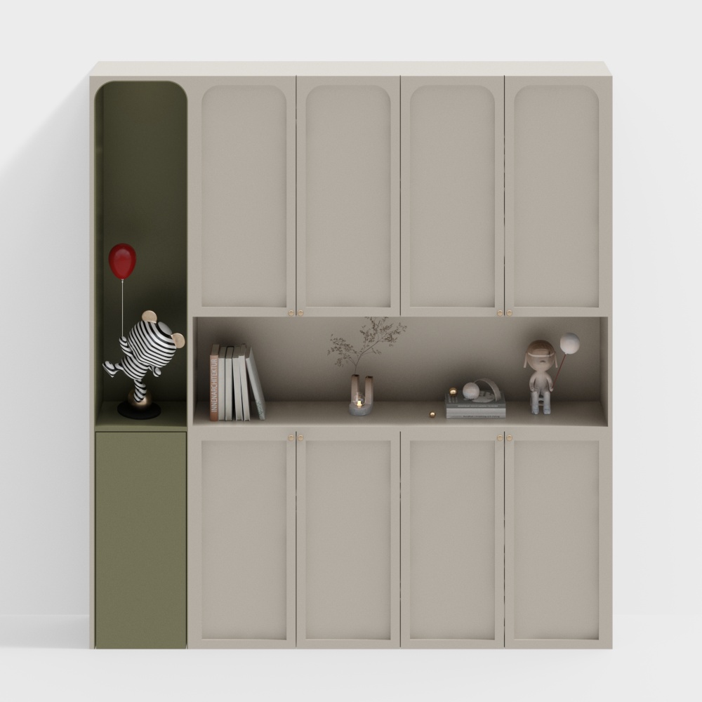 Urban Bookshelf 3D Model – Low-Poly Interior Decor