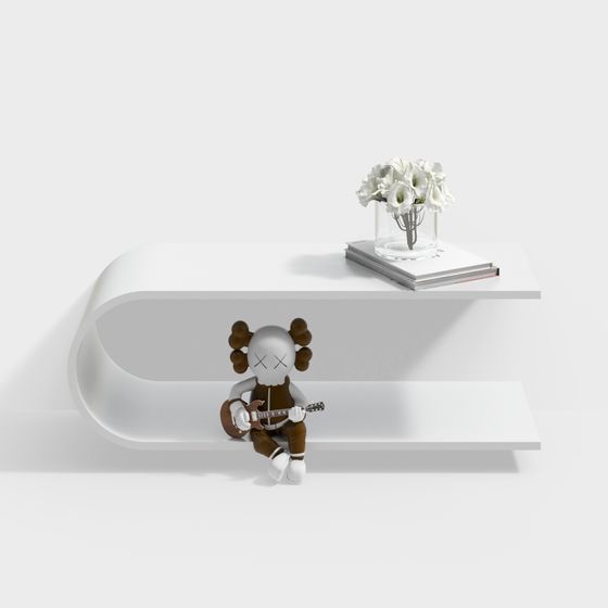 Guitarist Bear Low Poly 3D Model