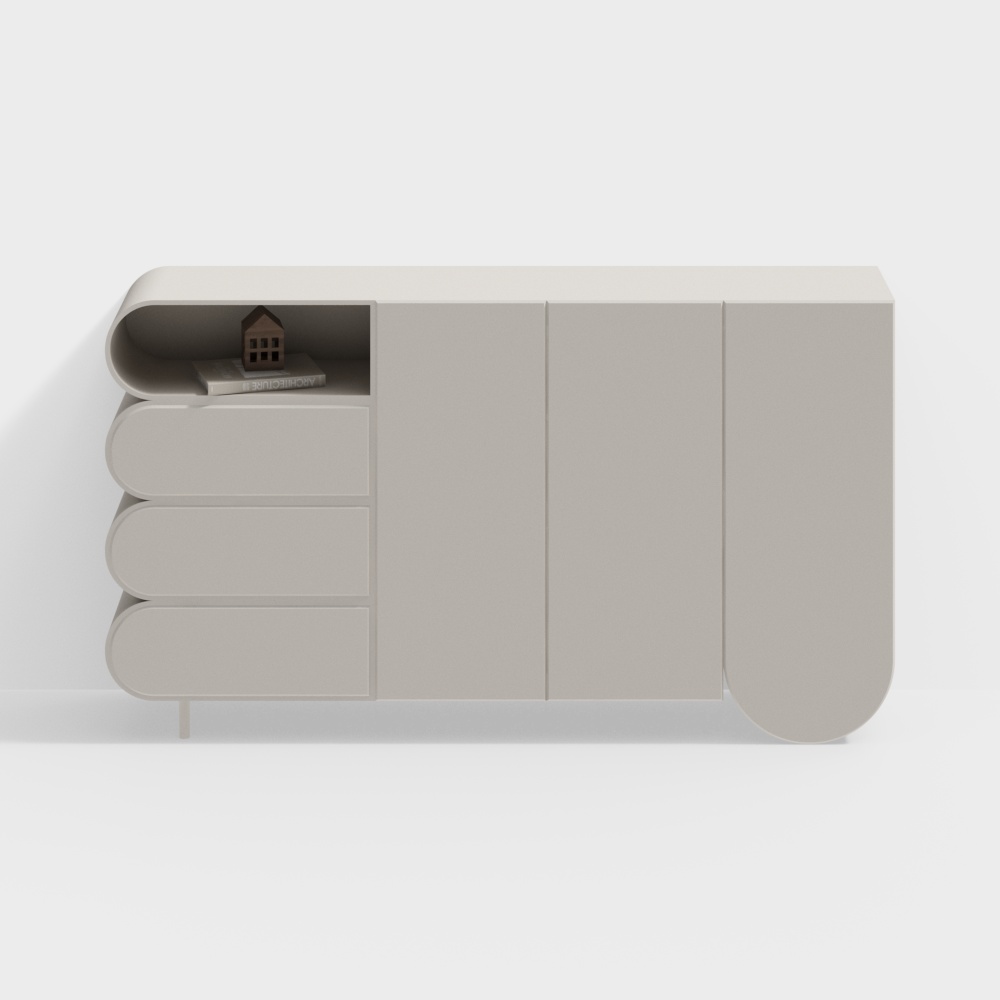 Tủ vào màu trắng nhám hiện đại