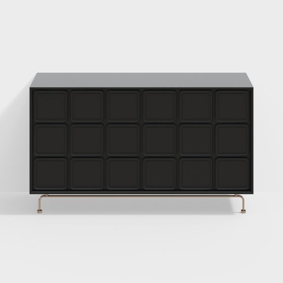 Modern Minimalist Storage Cabinet 3D model