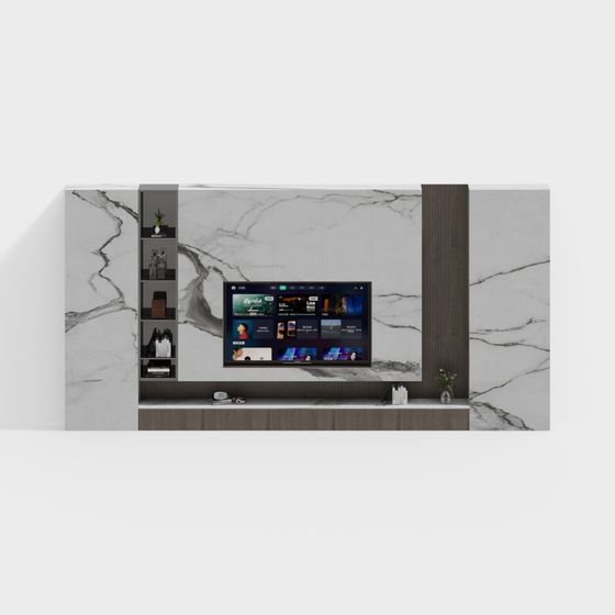Stylish 3D Model TV Cabinet for Contemporary Spaces