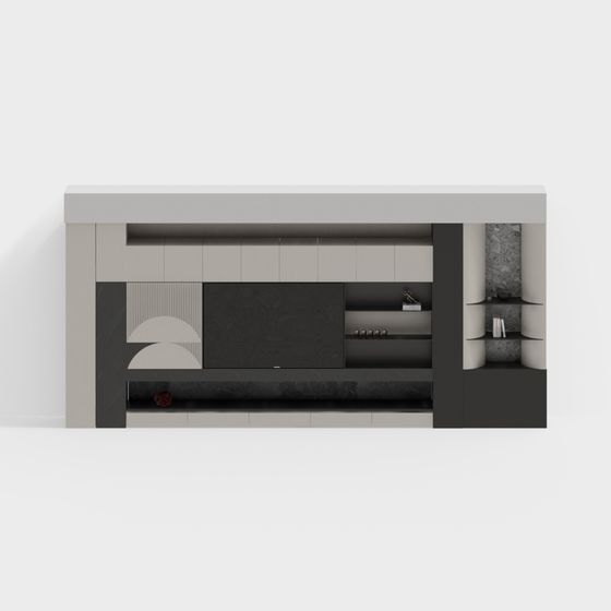 Urban Living Room TV Cabinet 3D model