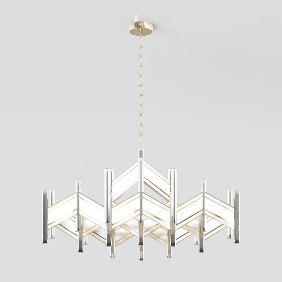 Geometric Elegance Chandelier 3D model for Modern Interiors