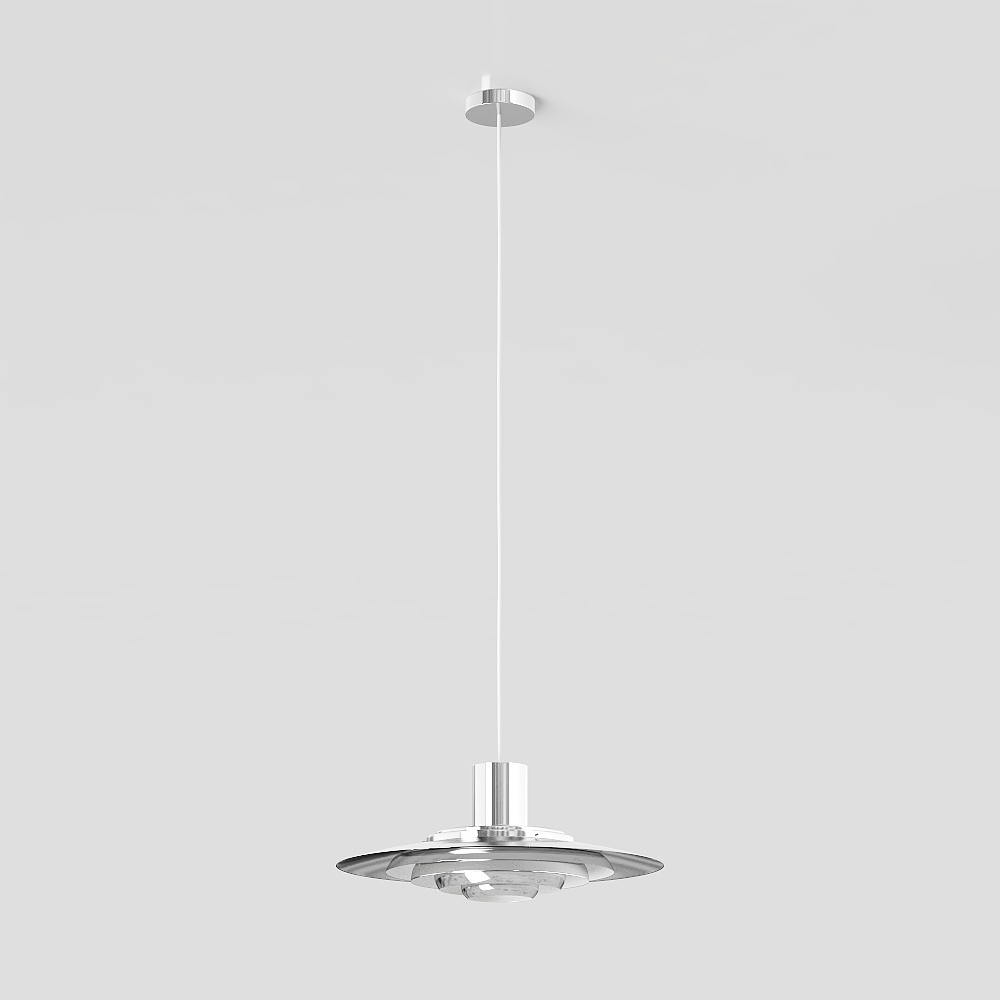 Stylish Suspended Pendant Light 3D Model – Industrial Design