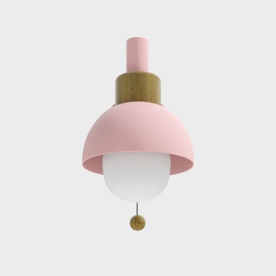 Stylish Pink Pendant Light 3D model for Modern Interiors