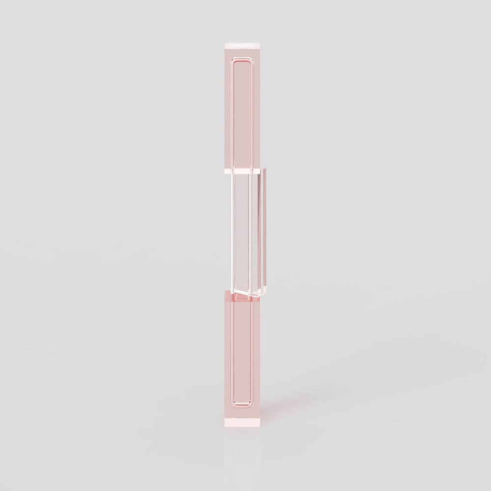 Transparent Glass Door 3D Model – Soft Pink Glass Design