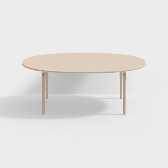 Modern Oval Coffee Table 3D model