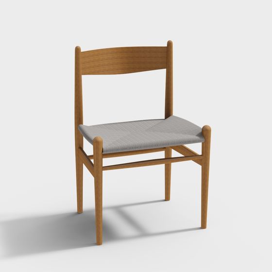 Simple and Elegant Scandinavian Chair 3D model
