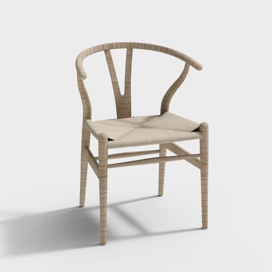 Nordic-Inspired Elegant Chair 3D model
