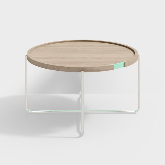 Stylish Low-Poly Round Table 3D model