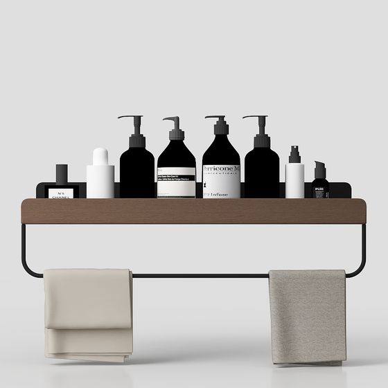 Modern Minimalist Bathroom Shelf 3D model