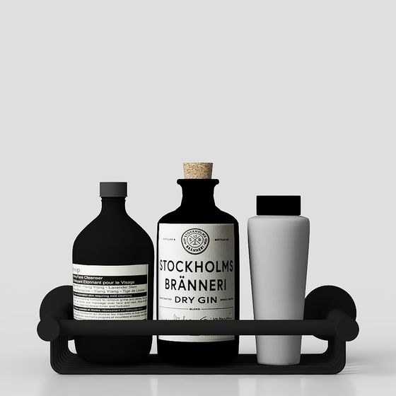 Elegant Bathroom Accent 3D model for Modern Spaces