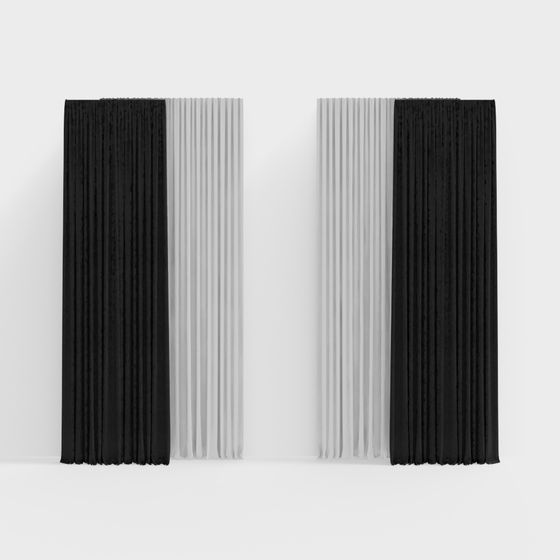 Papercraft Curtain 3D Model