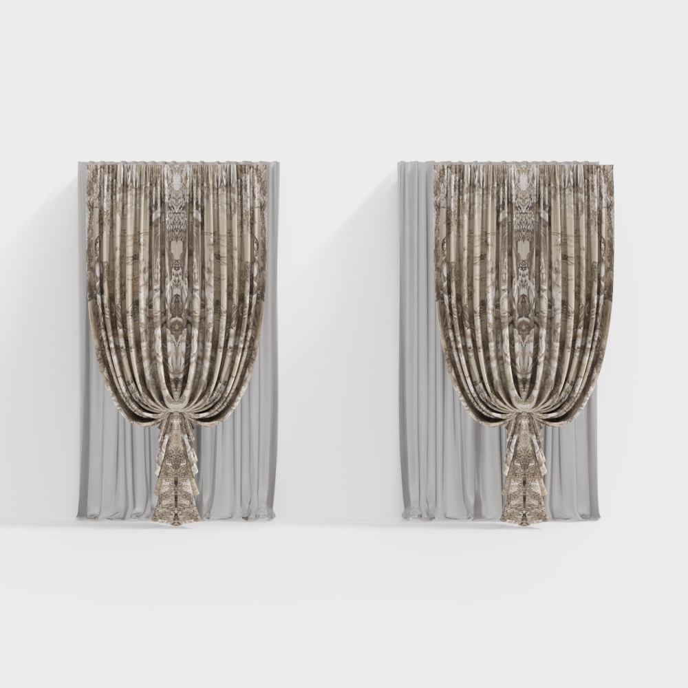 American-style curtains