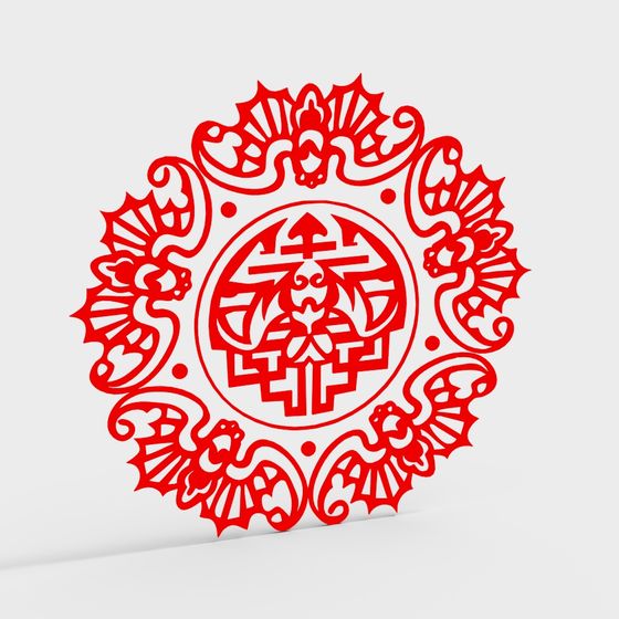 Chinese Paper Cut 3D model