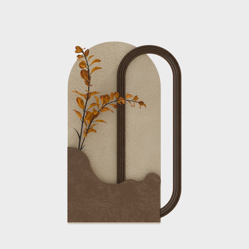 Artistic Low-Poly 3D Model – Autumn Palette Design