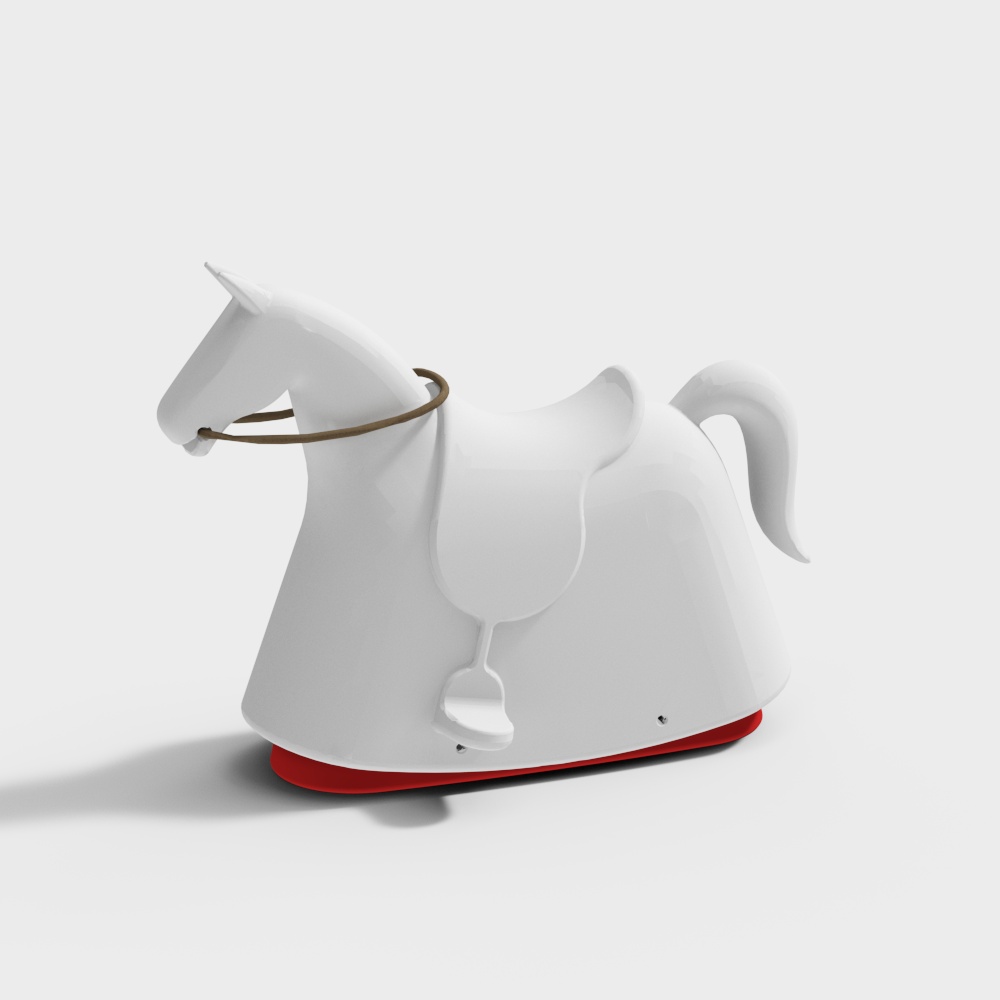 Rocking Horse 3D model - Low Poly Design