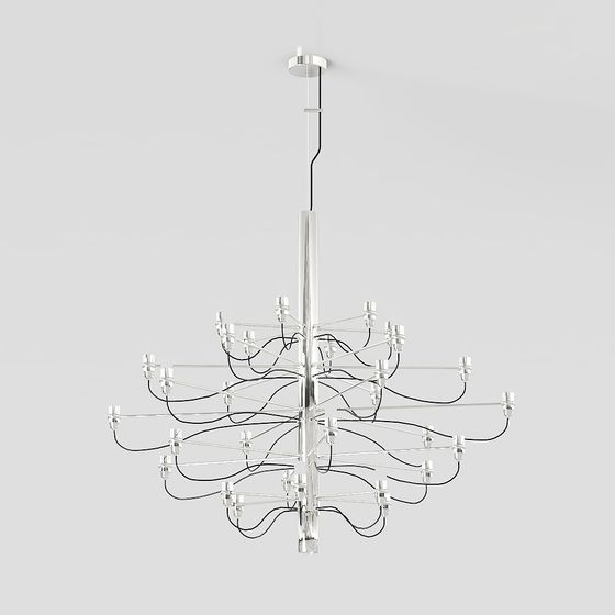 Futuristic Low-Polygon Hanging Light 3D model