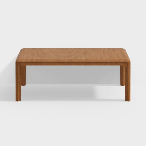 Elegant Wooden Dining Table 3D model for Modern Spaces