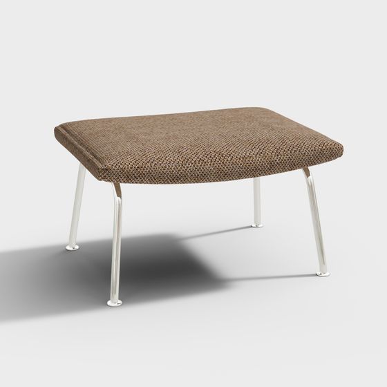 Stylish Urban Footstool 3D model for Various Spaces