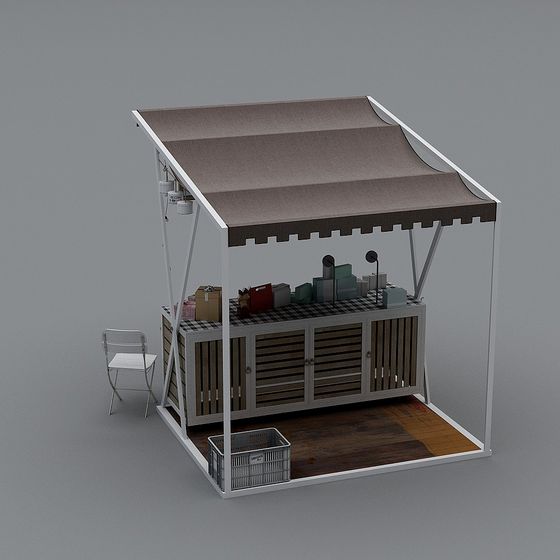 Low Poly Portable Storage Shed 3D model