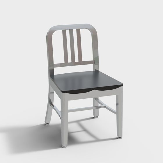 Stylish Navy Chair 3D model for Modern Interiors