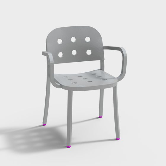 Chic Low-Polygon Chair 3D model for Modern Environments
