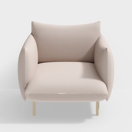 Cozy Lounge Chair 3D model for Modern Spaces