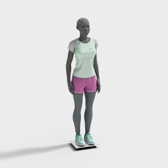 Urban Runner Low Poly 3D Model