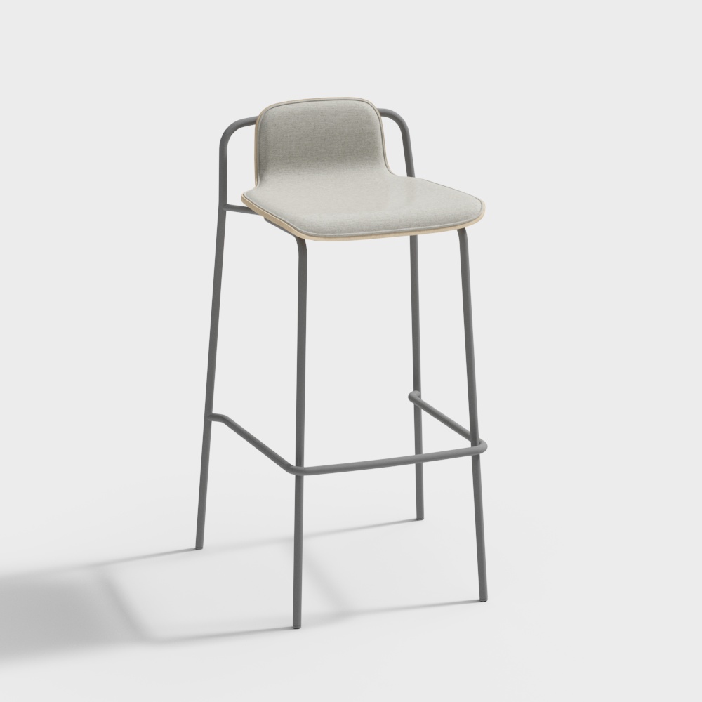 Normann Copenhagen-Studio Barstool 75cm Front upholstery SKP