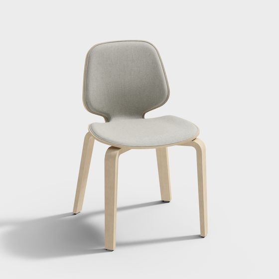 Elegant Low-Poly Chair 3D model