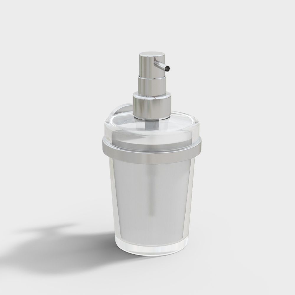 Stylish Transparent Soap Dispenser 3D model