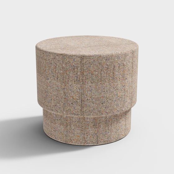 Elegant Round Stool 3D model for Interior Design
