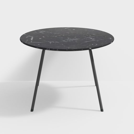 Stylish Low Poly Round Table 3D model