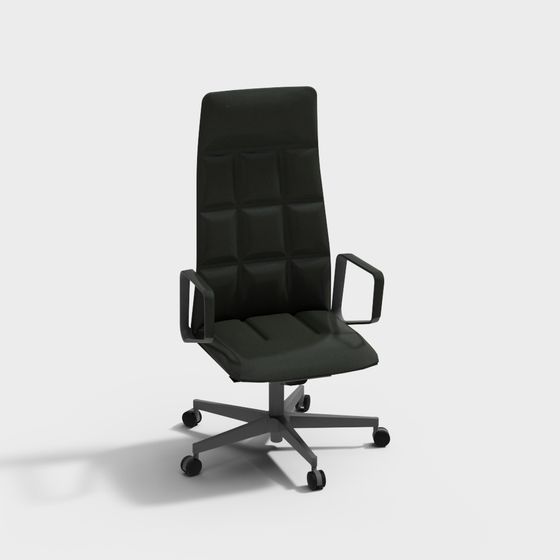 Sleek Office Chair 3D model for Creative Spaces