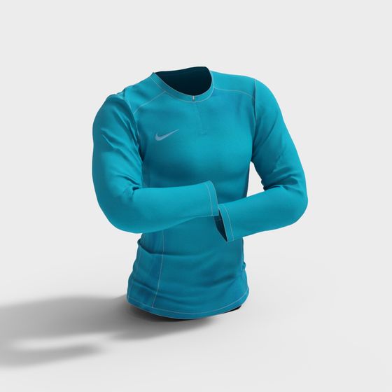 Vibrant Low-Poly Sports Bodysuit 3D model