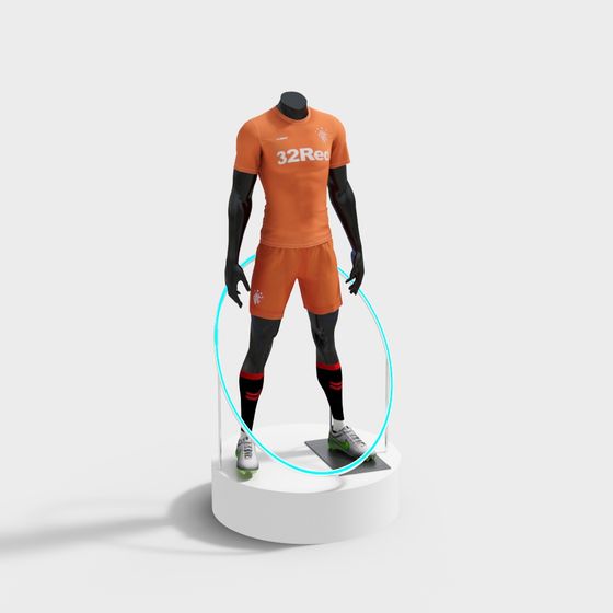 Dynamic Soccer Player Uniform 3D model