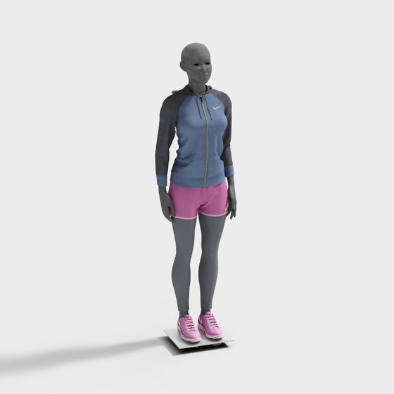 Urban Runner 3D model in Low Poly Style