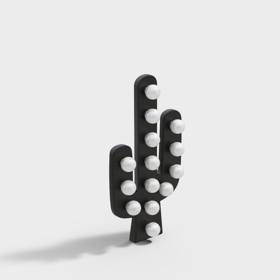 Stylish Cactus Lamp 3D model for Creative Spaces