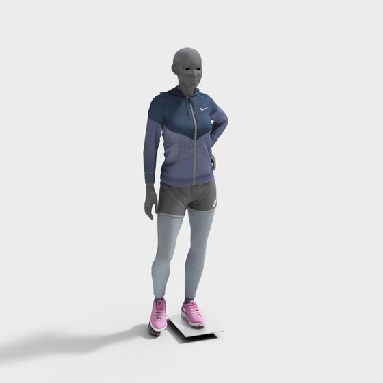 Urban Runner Low-Poly 3D Model