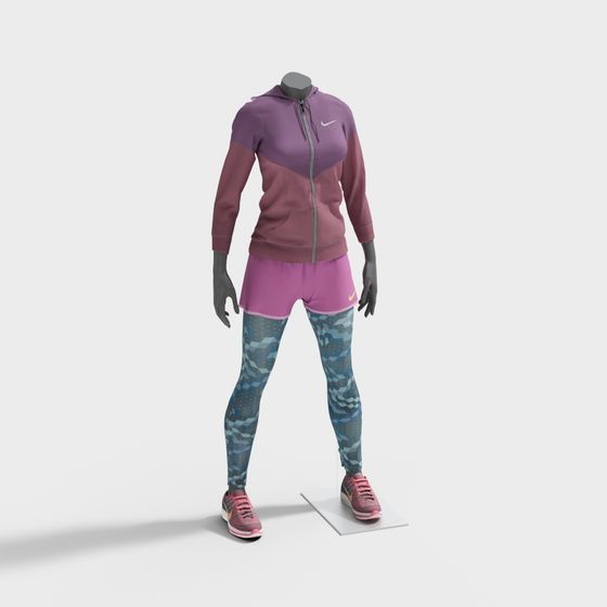 Vibrant Sports Outfit 3D model for Creative Projects