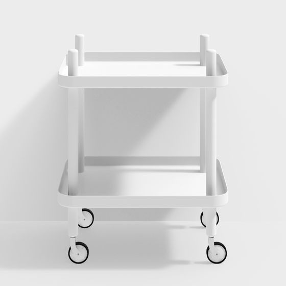 Stylish Mobile Food Cart 3D model for Modern Projects