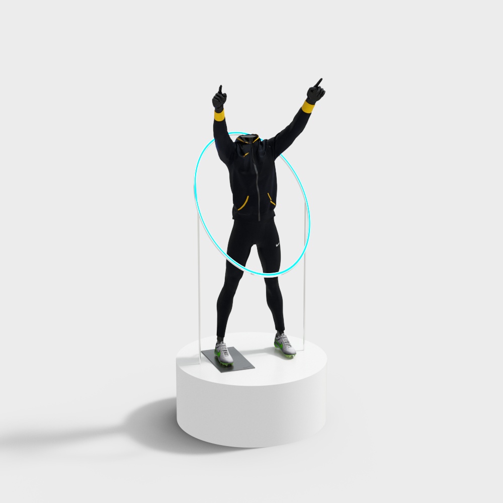 Dynamic Sports Character 3D Model