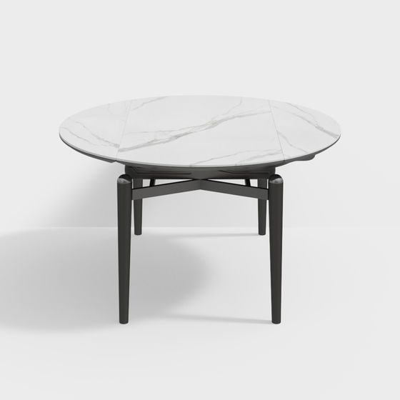 Stylish Low-Poly Round Table 3D model