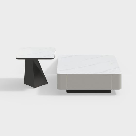 Stylish Urban Corner Side Table 3D Model