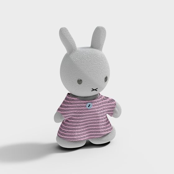 Bunny in Stripes 3D model
