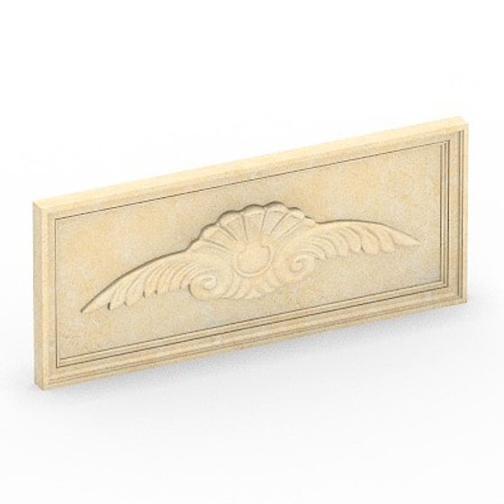 Elegant European Style Carved Window Trim 3D Model