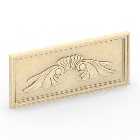 Gray Decorative Window Trim 3D Model