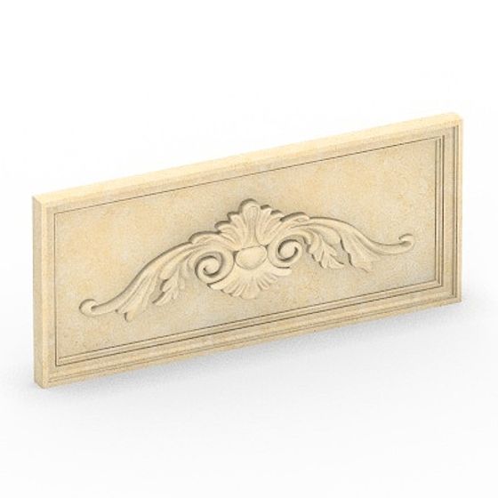 Elegant European Style Carved Window Trim 3D Model